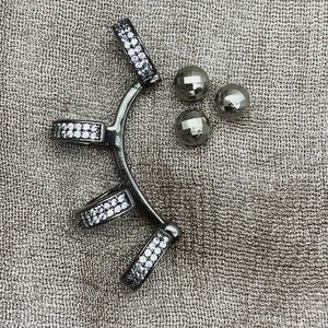 Black cuff sterling Silver 925